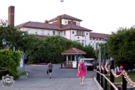 Detroit Metro Mashup's Michele outside the Detroit Yacht Club