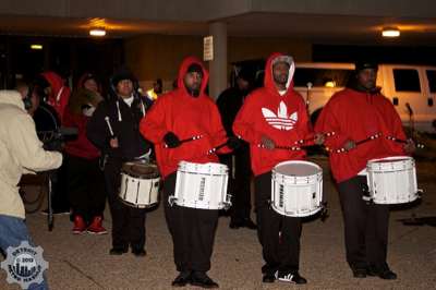 Holiday Extravaganza tree lighting drum corp