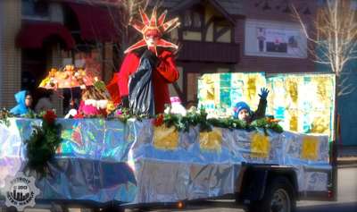 Colorful float, no idea who it is