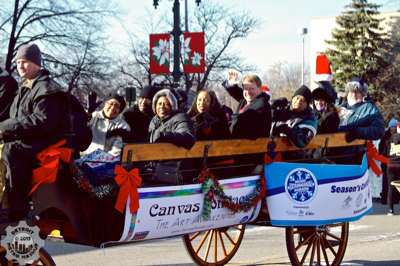 State Congressman Tim Greimel and photographer Dave Birdsong and many others; Canvas Pontiac float