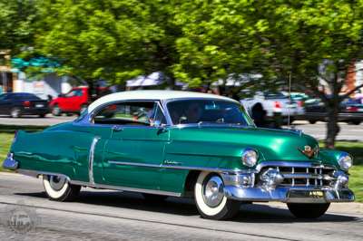 Forest green Cadillac