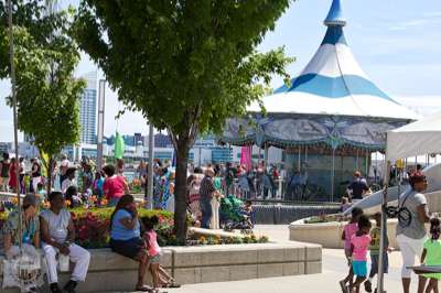 Riverfront merry-go-round