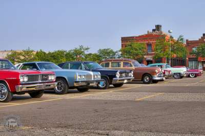Row of classic cars