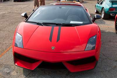 Bright red Lamborghini