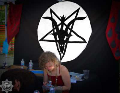Satanist Booth at the Dally