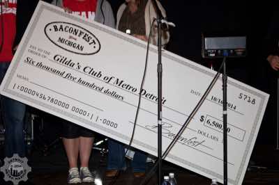 Baconfest check to Gilda's Club of Metro Detroit