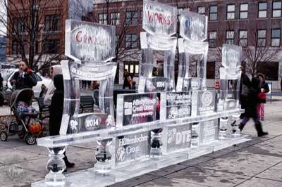 Ice Sculpture of Holiday Extravaganza Sponsors