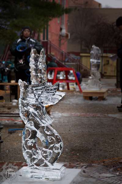 Ice Sculptures in progress