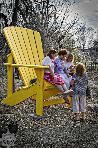 Oversized chair or living garden gnomes?
